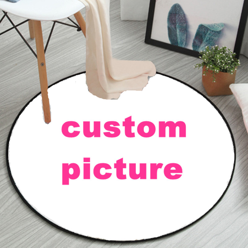 Home Decor Logo Design - 3D Logo özel yuvarlak halı tasarım