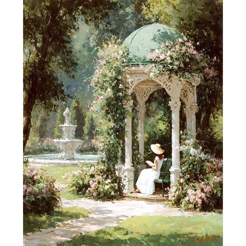 Home Decor Garden Ideas - Yetişkinler için Yapboz 500/1000/1200/2000PCS Çiçek Bahçesi