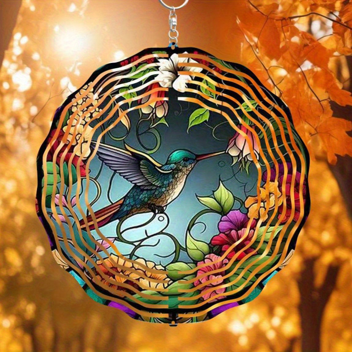 Boho Wind Chimes - CIFBUY Sinekkuşu Rüzgar Çanı Vitray Güneş