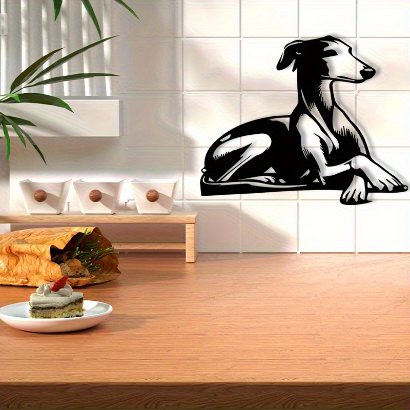 Home Decor Garden Ideas - Modern Demir Köpek Duvar Heykeli Vintage