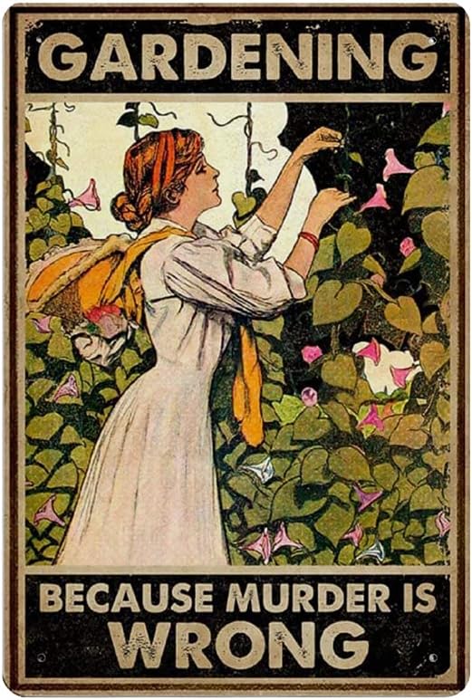 Home Decor Garden Ideas - Vintage Komik Metal Tabela Bahçecilik Çünkü