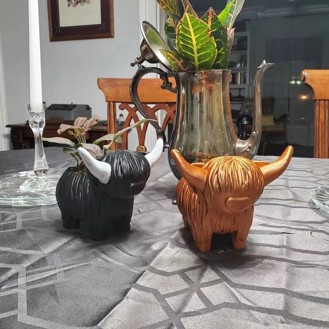 Home Decor Garden Ideas - Yayla İnek Reçine Figürü - Sevimli