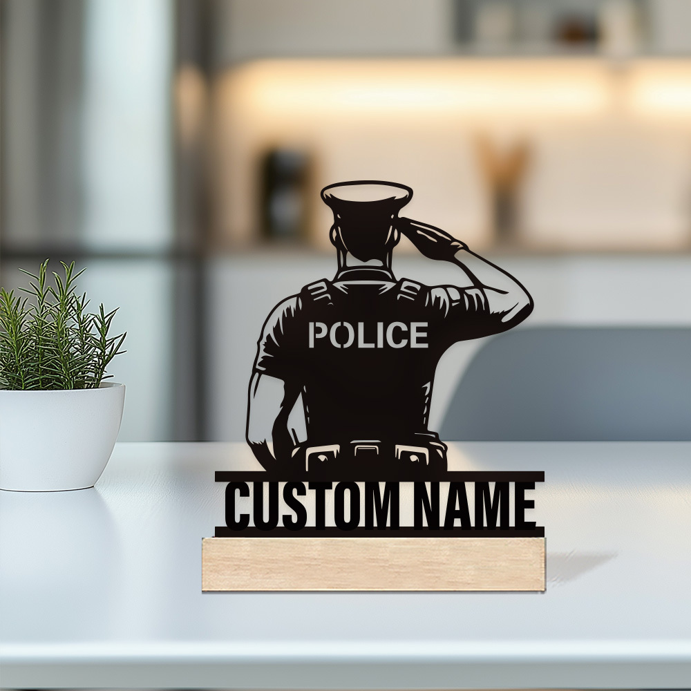 Home Decor Nz - Kişiselleştirilmiş Metal Polis Rozeti, Özel İsimli
