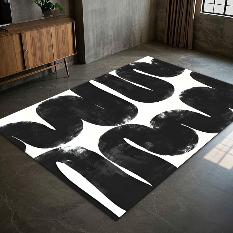 Home Decor Ig - Modern Minimalist Oturma Odası Halısı Siyah