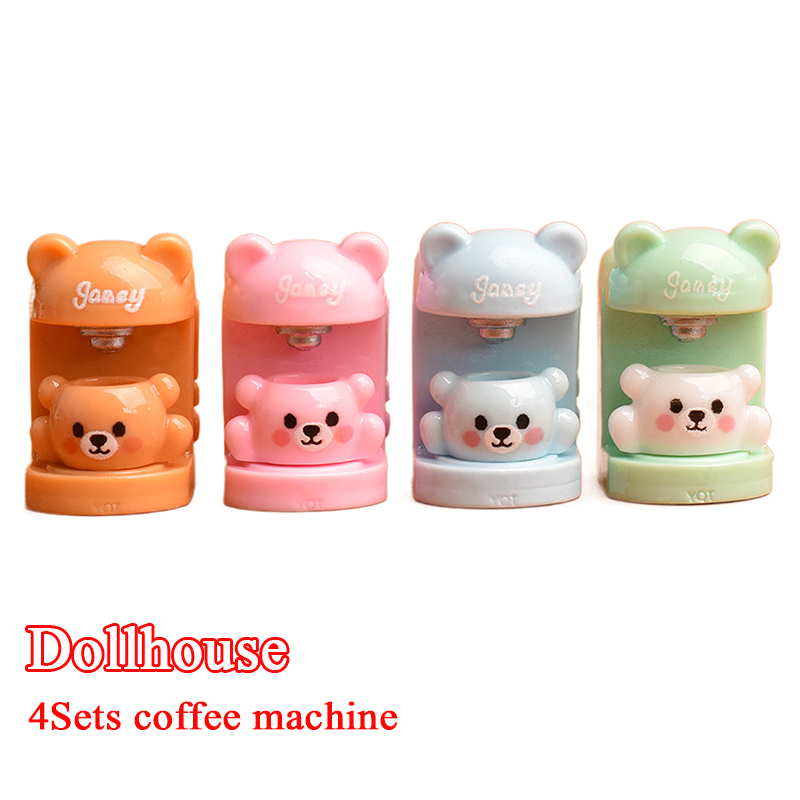 Home Decor Resin - 4 takım reçine Dollhouse minyatür küçük