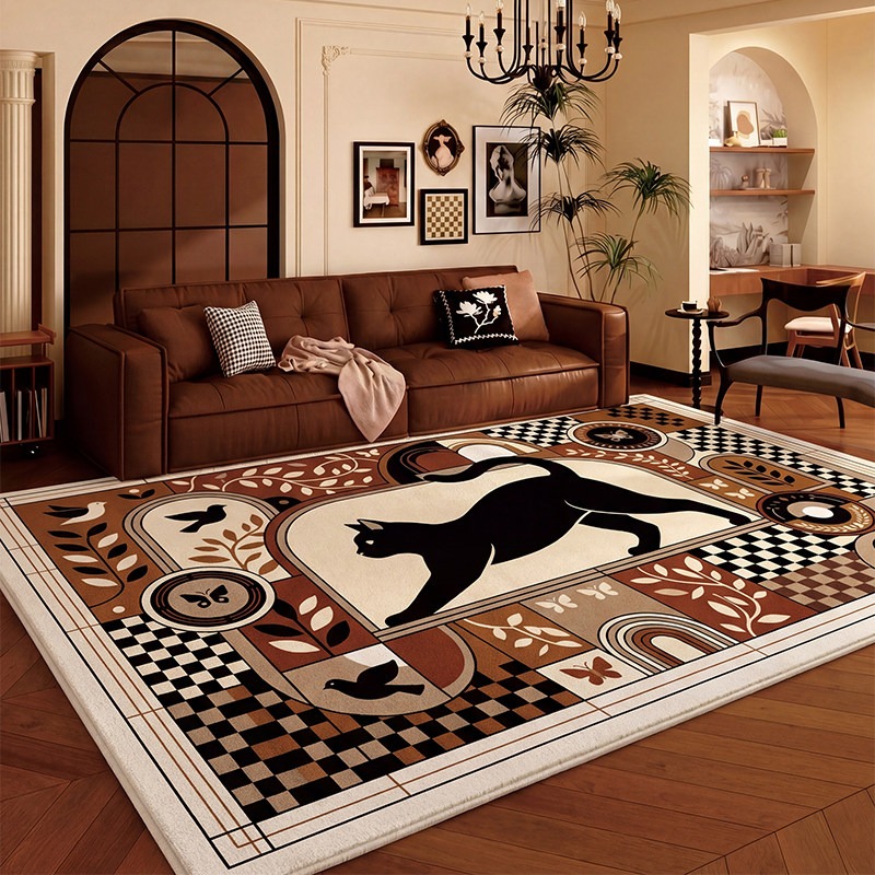 Home Decor Ig - Dama Tahtası Siyah Kedi Oturma Odası