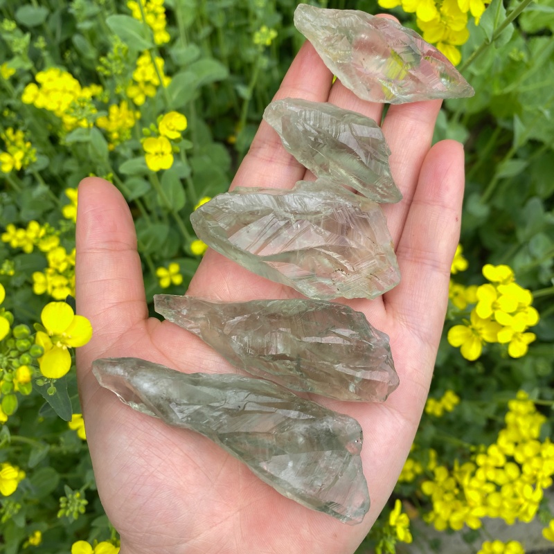 Home Decor Garden Ideas - 1 adet 30-70g Doğal Yeşil Kristal,