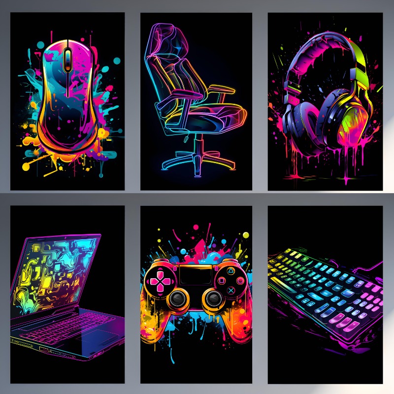 Home Decor Xbox Games - Suluboya Neon video oyunu posterleri XBOX