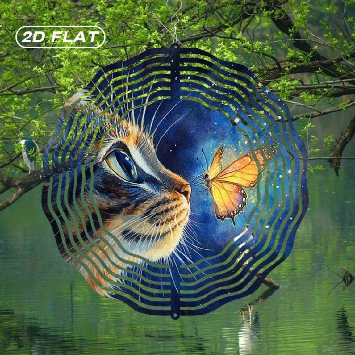 Boho Wind Chimes - CIFBUY Metal Rüzgar Çanı Vitray Kedi