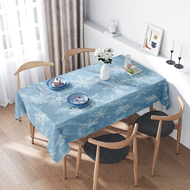 Home Decor Online Shop - Kar Tanesi Yemek Masa Örtüsü Kış