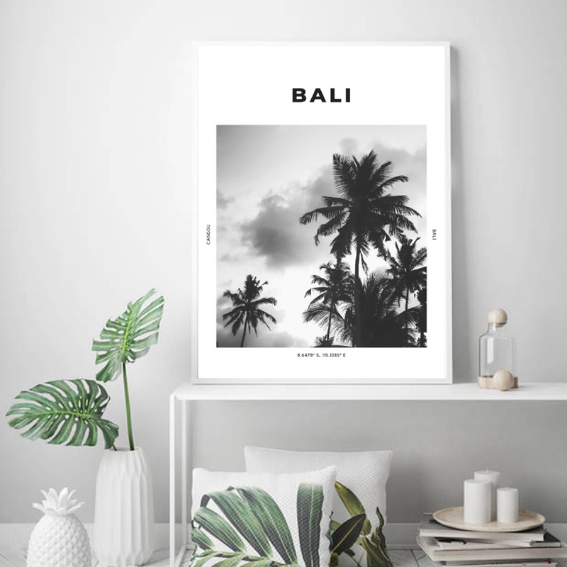 Bali seyahat baskı siyah beyaz - Home Decor Ubud incelemesi ve fiyatı