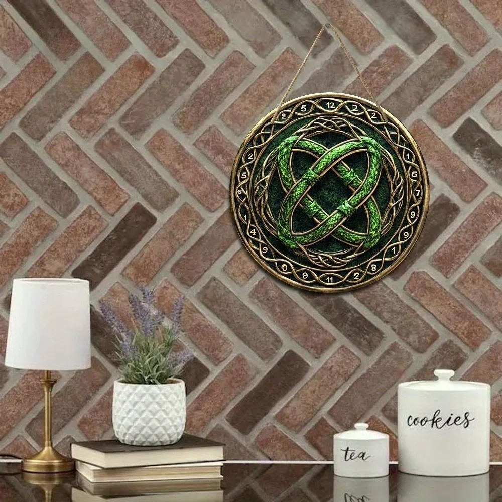 2D Retro Celtic Knot Dairesel  - Home Decor Logo Design incelemesi ve fiyatı