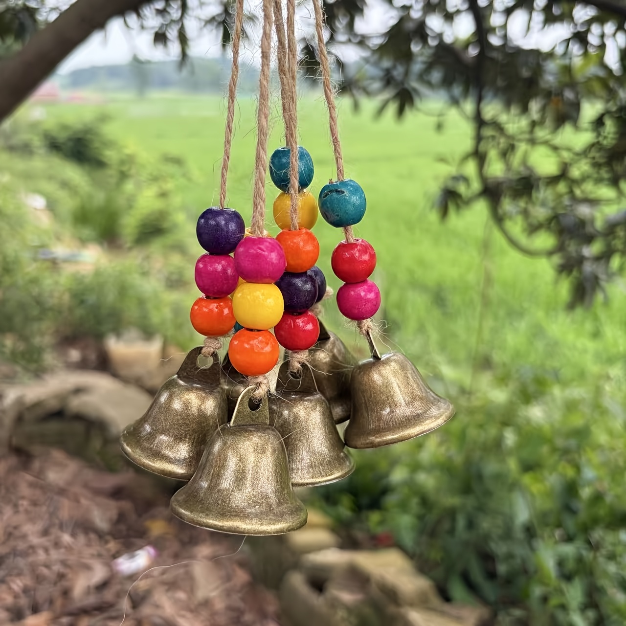 6 Bronz Çan ve 18 Renkli Ahşap - Boho Wind Chimes incelemesi ve fiyatı