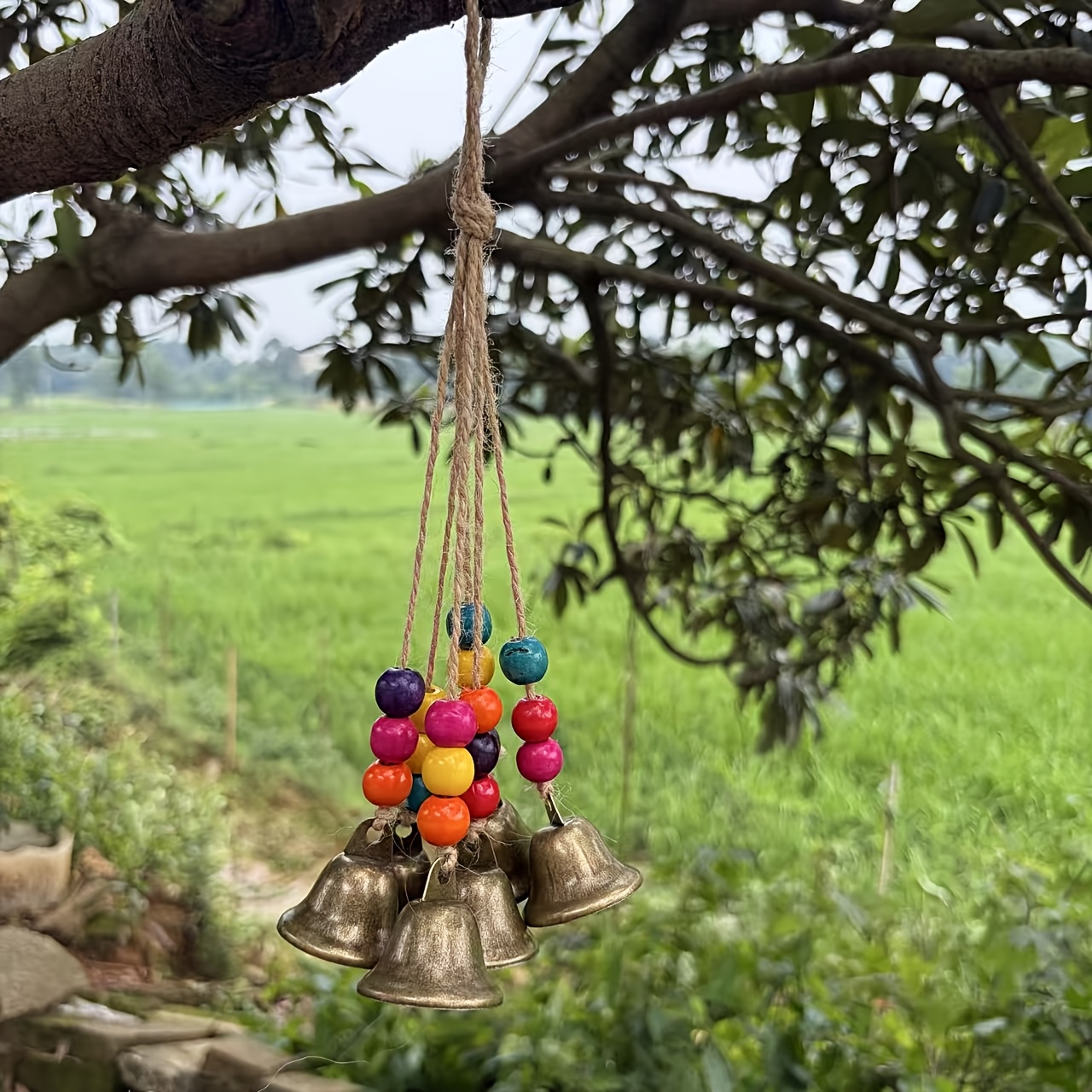 6 Bronz Çan ve 18 Renkli Ahşap - Boho Wind Chimes incelemesi ve fiyatı