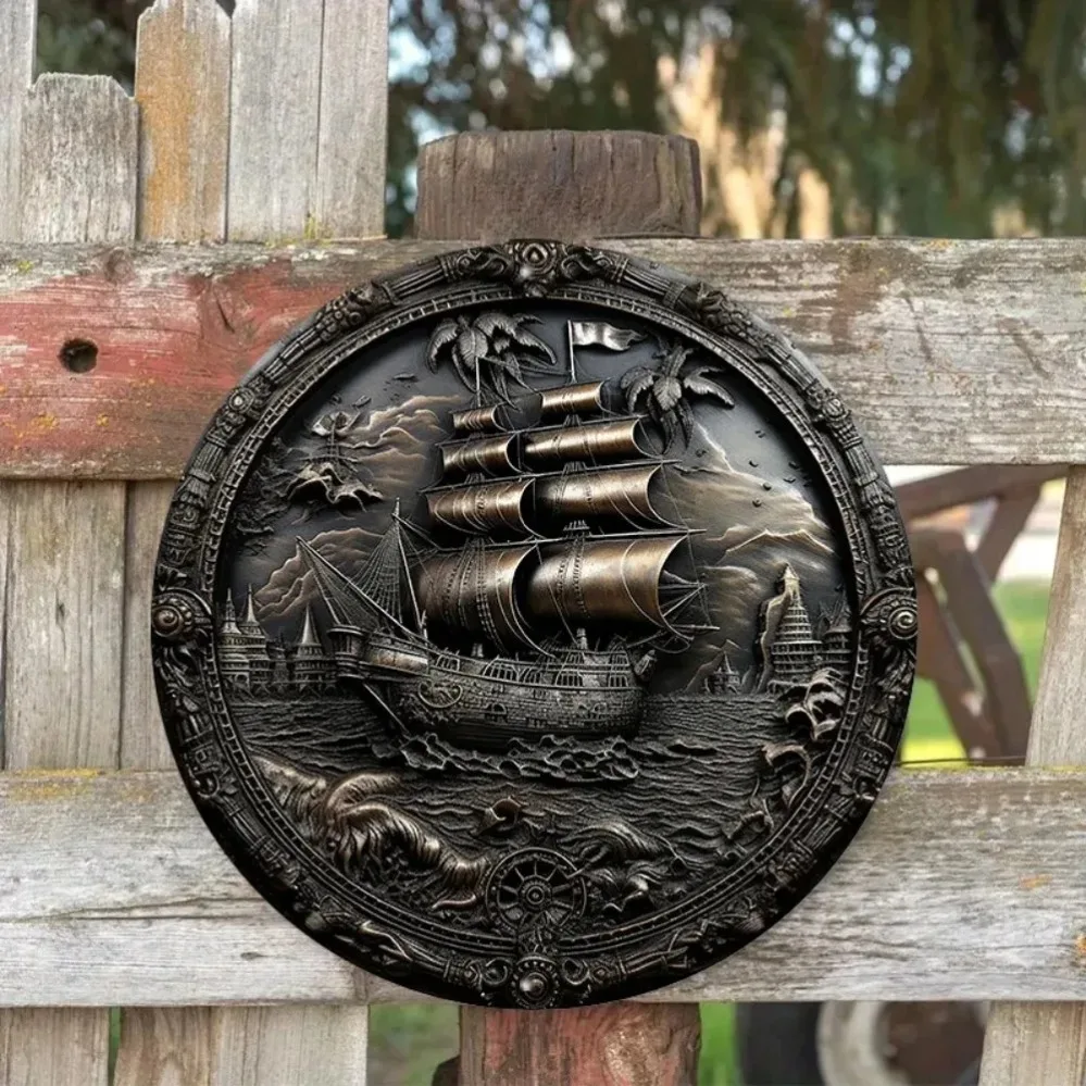 3D Korsan Gemisi Metal Duvar S - Home Decor Nautical incelemesi ve fiyatı