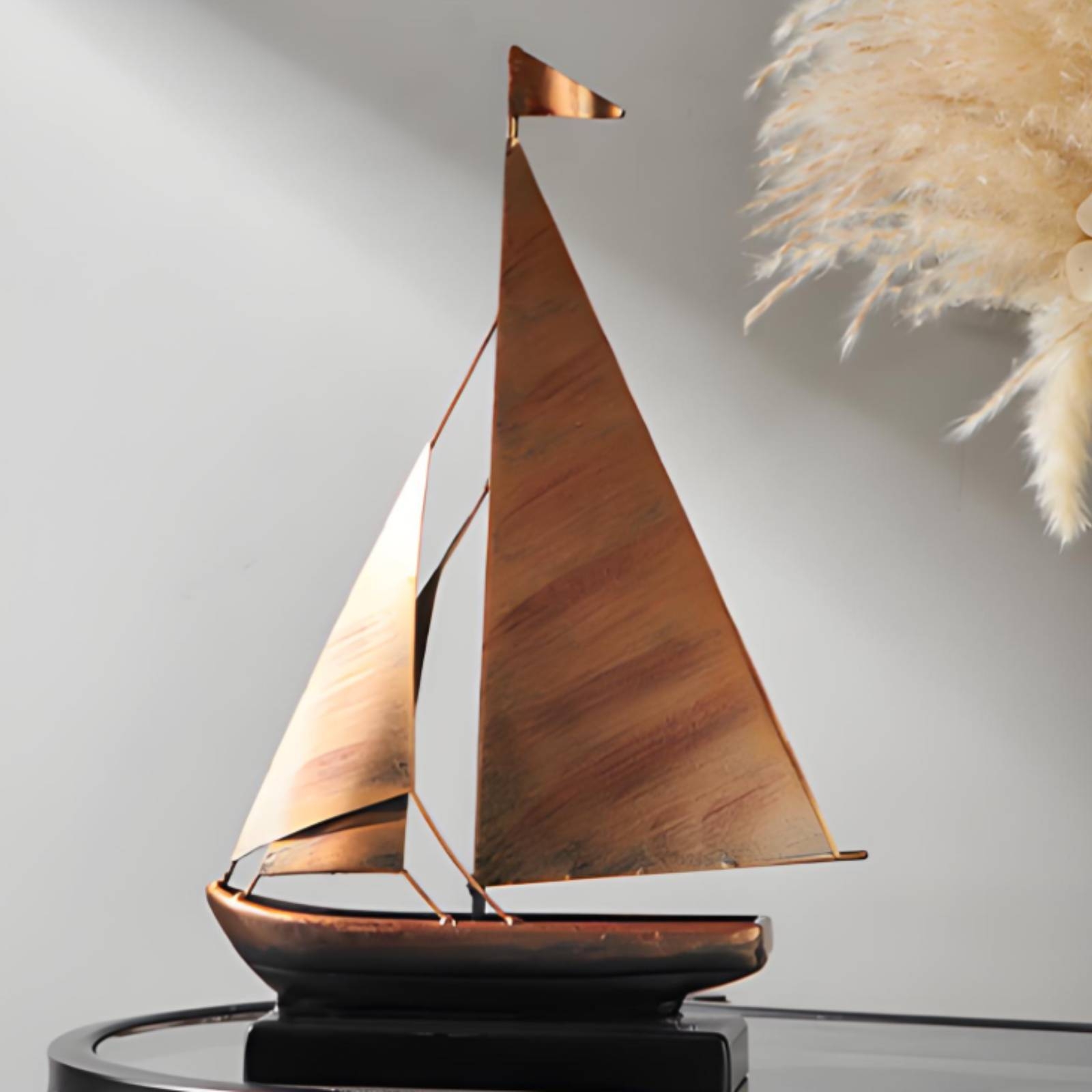Bronz-Altın Yelkenli Tekne Süs - Home Decor Nautical incelemesi ve fiyatı