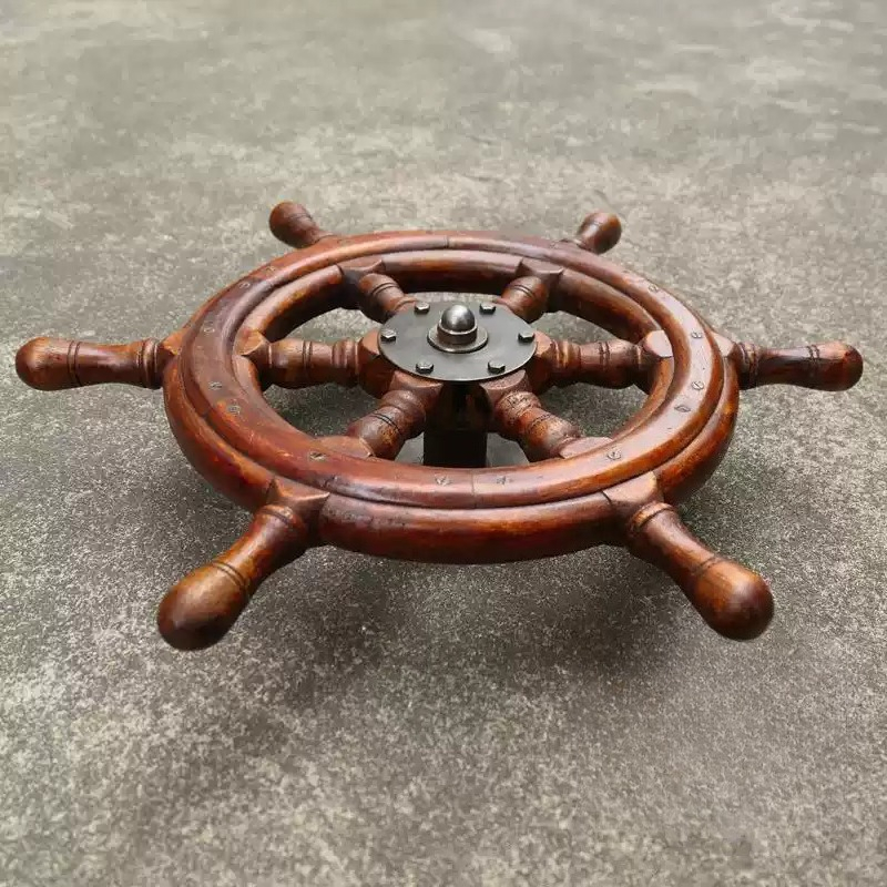 55CM Masif Ahşap Gemi Dümeni K - Home Decor Nautical incelemesi ve fiyatı