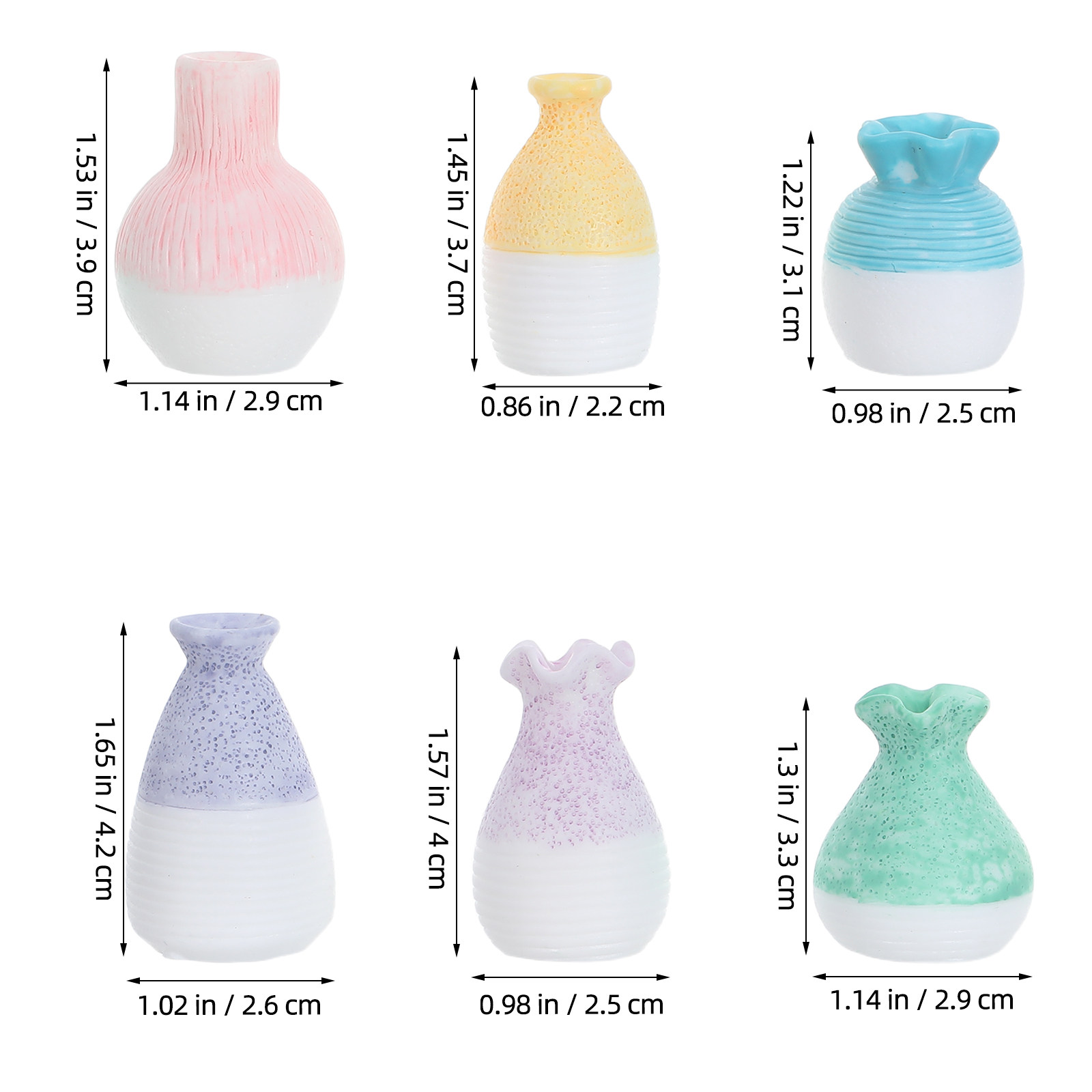 6 Adet Minyatür Vazo Reçine Mi - Home Decor Resin incelemesi ve fiyatı