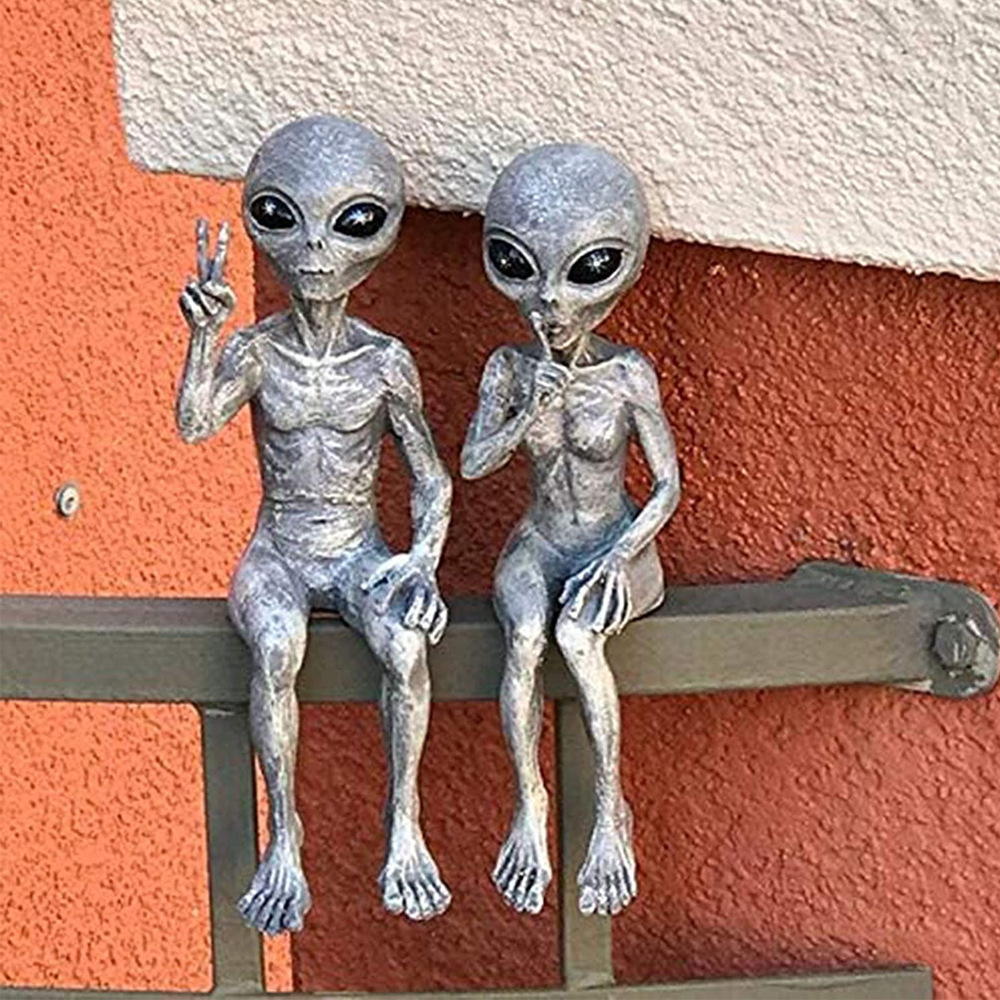 2 adet reçine uzaylı heykeller - Home Decor Quirky incelemesi ve fiyatı