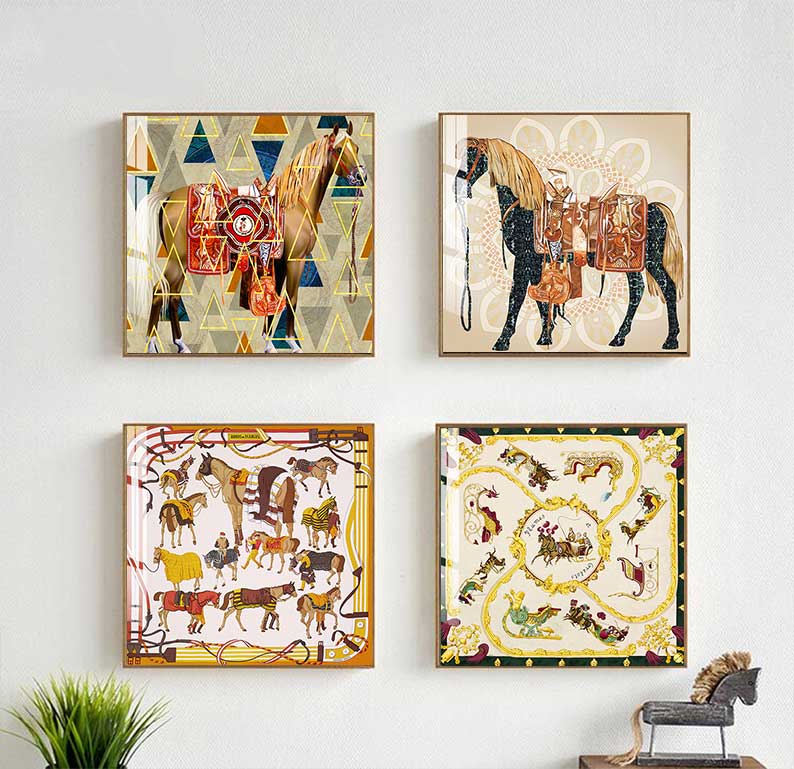 Modern Atlar Tuval Boyama Resi - Home Decor Hermes incelemesi ve fiyatı