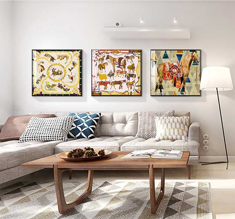 Modern Atlar Tuval Boyama Resi - Home Decor Hermes incelemesi ve fiyatı
