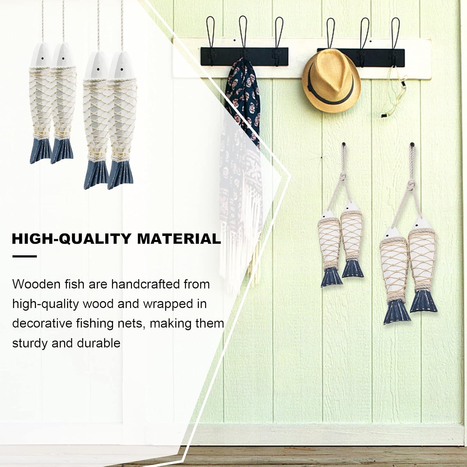 Oymalı Antik Ahşap Balık Duvar - Home Decor Nautical incelemesi ve fiyatı