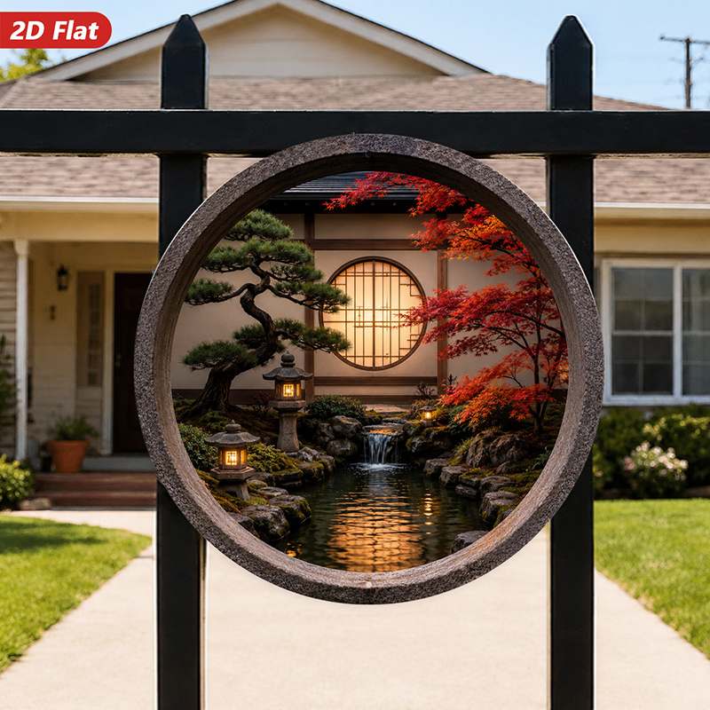 2D Düz, 1 adet Yuvarlak Metal  - Home Decor Garden Ideas incelemesi ve fiyatı
