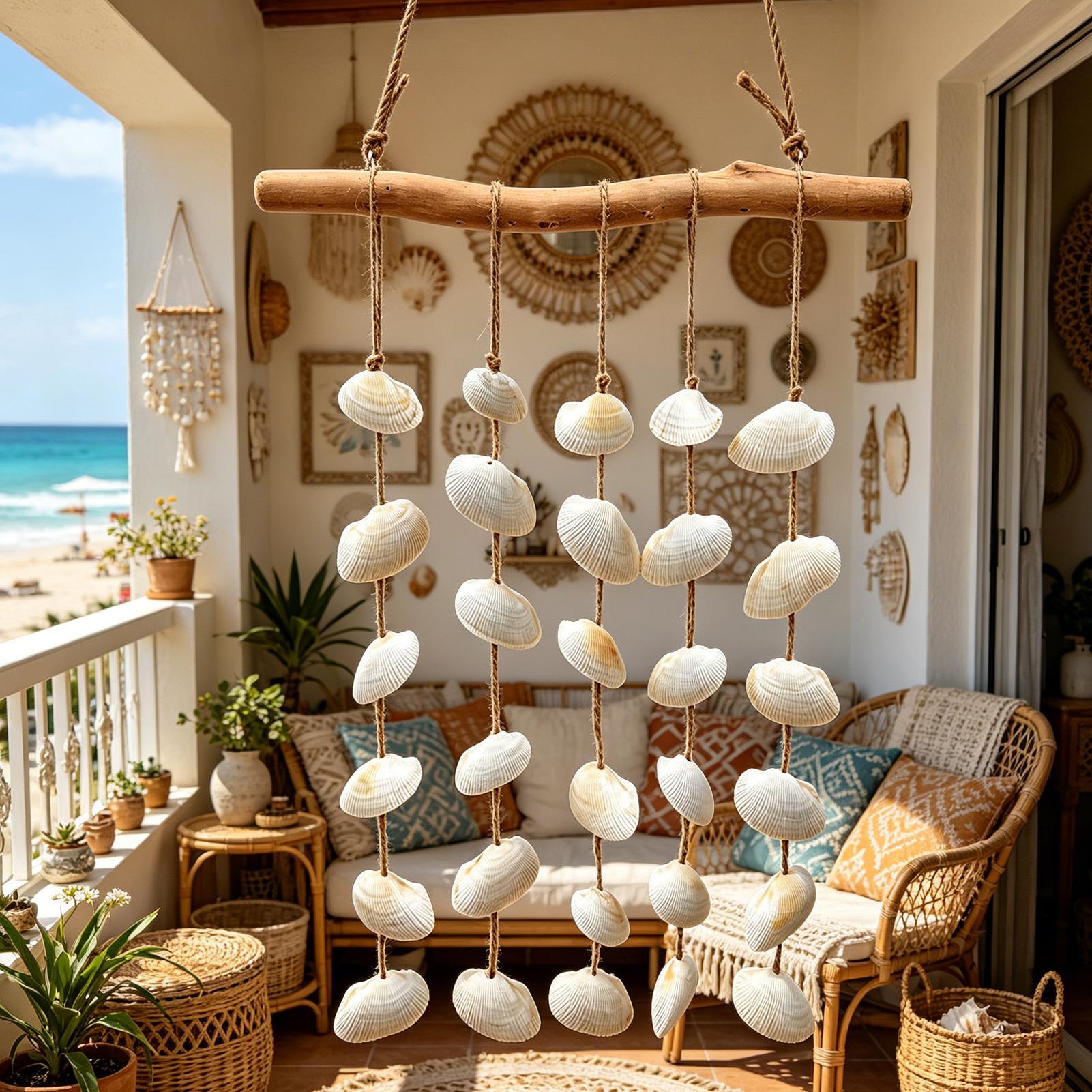 Yüzen Ahşap Deniz Kabuğu Duvar - Boho Wind Chimes incelemesi ve fiyatı
